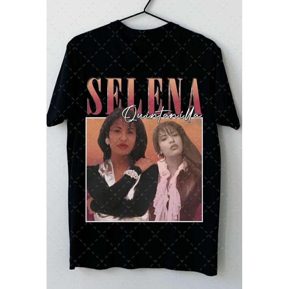 Selena Quintanilla Como La Flor La Reina Retro Graphic T-Shirt .